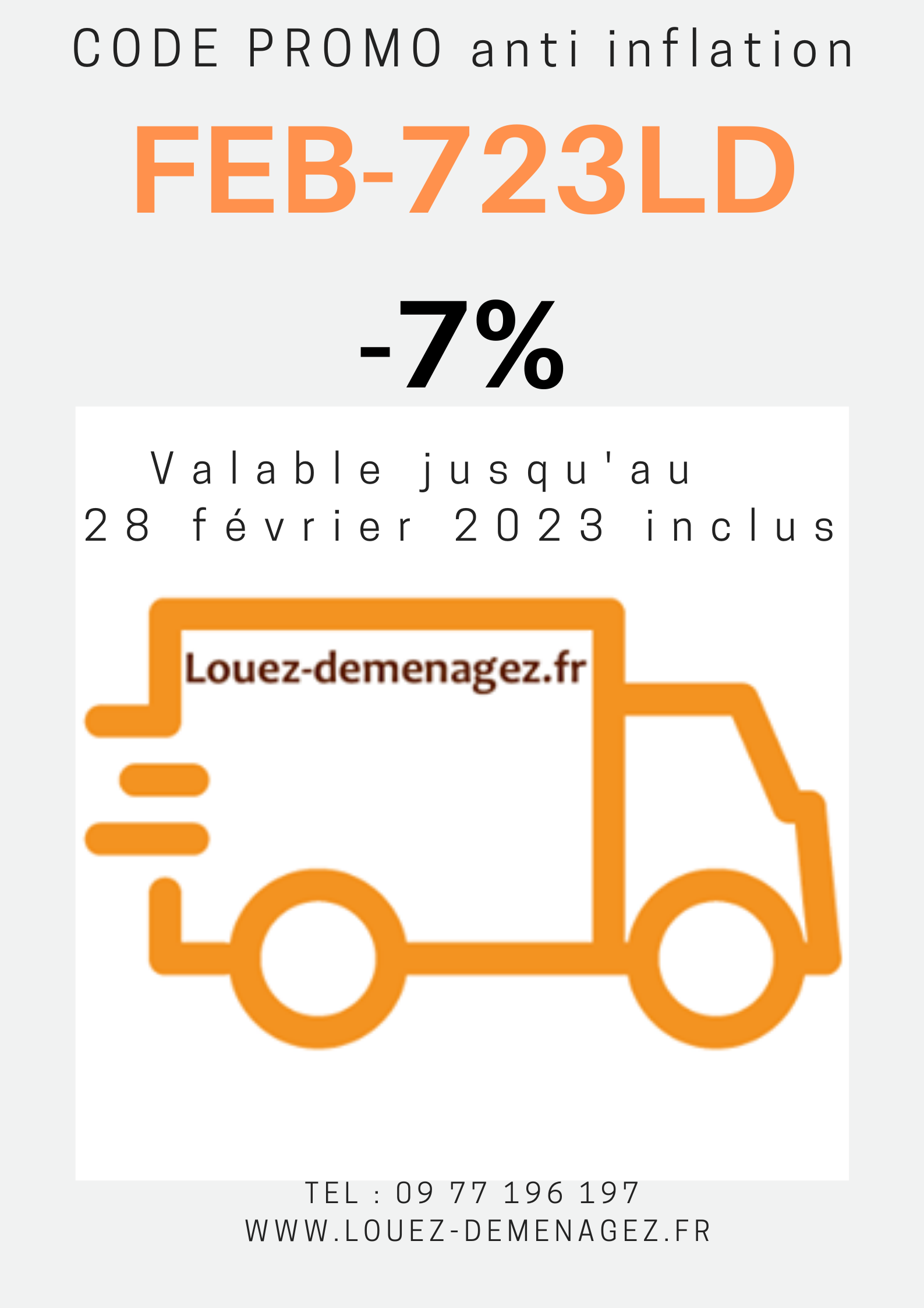 code promotion pour déménager en février 2023